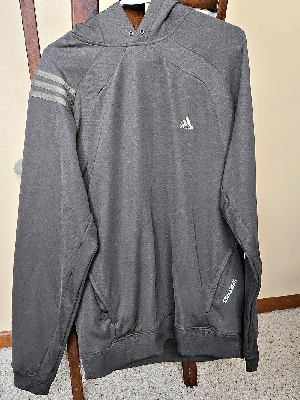 adidas Clima365 Hoodie Gray Size Medium